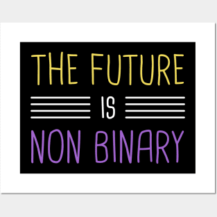 The Future Is Non-Binary | Gender Identity Genderqueer Posters and Art